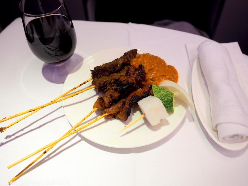 マレーシア航空　MH88 クアラルンプール – 成田 ビジネスクラス　機内食