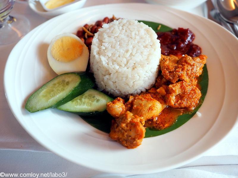 マレーシア航空　MH88 クアラルンプール – 成田 ビジネスクラス　機内食 Nashi Lemak
