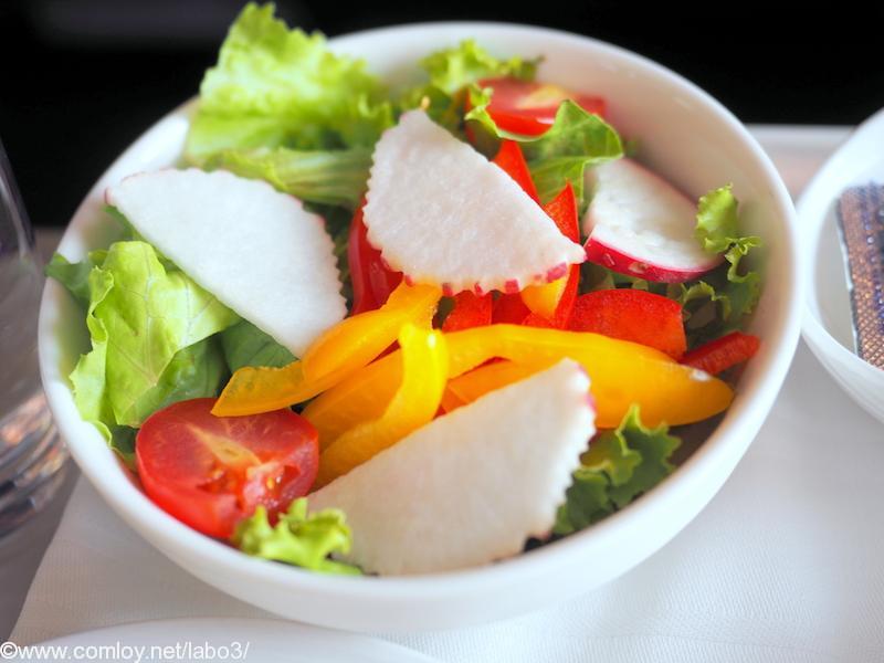 マレーシア航空 MH783 バンコク ー クアラルンプール　ビジネスクラス機内食 Garden Salad
