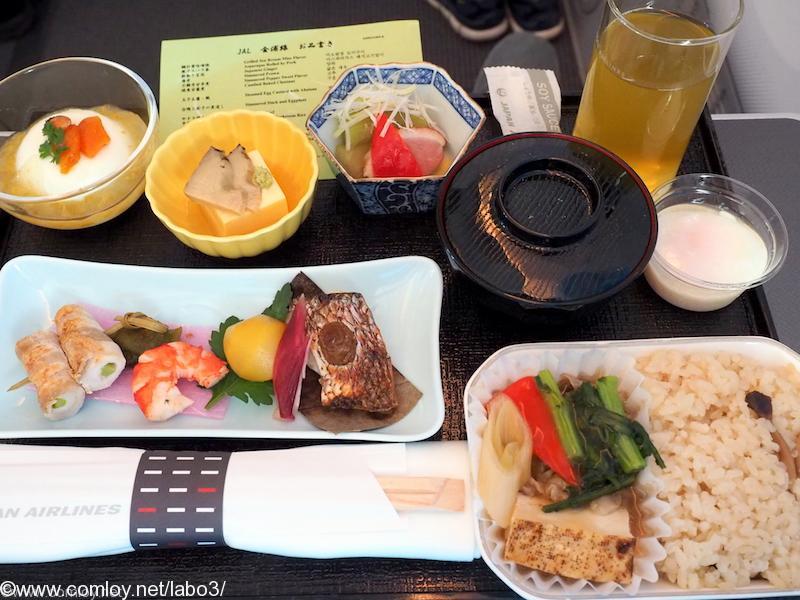日本航空 JL92 金浦 - 羽田 ビジネスクラス機内食