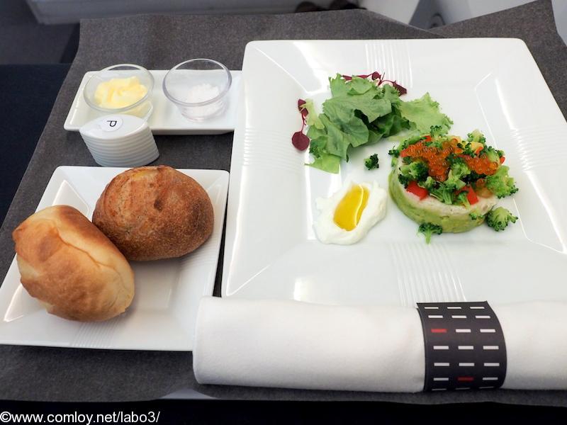日本航空JL707 成田 – バンコク　ビジネスクラス　機内食