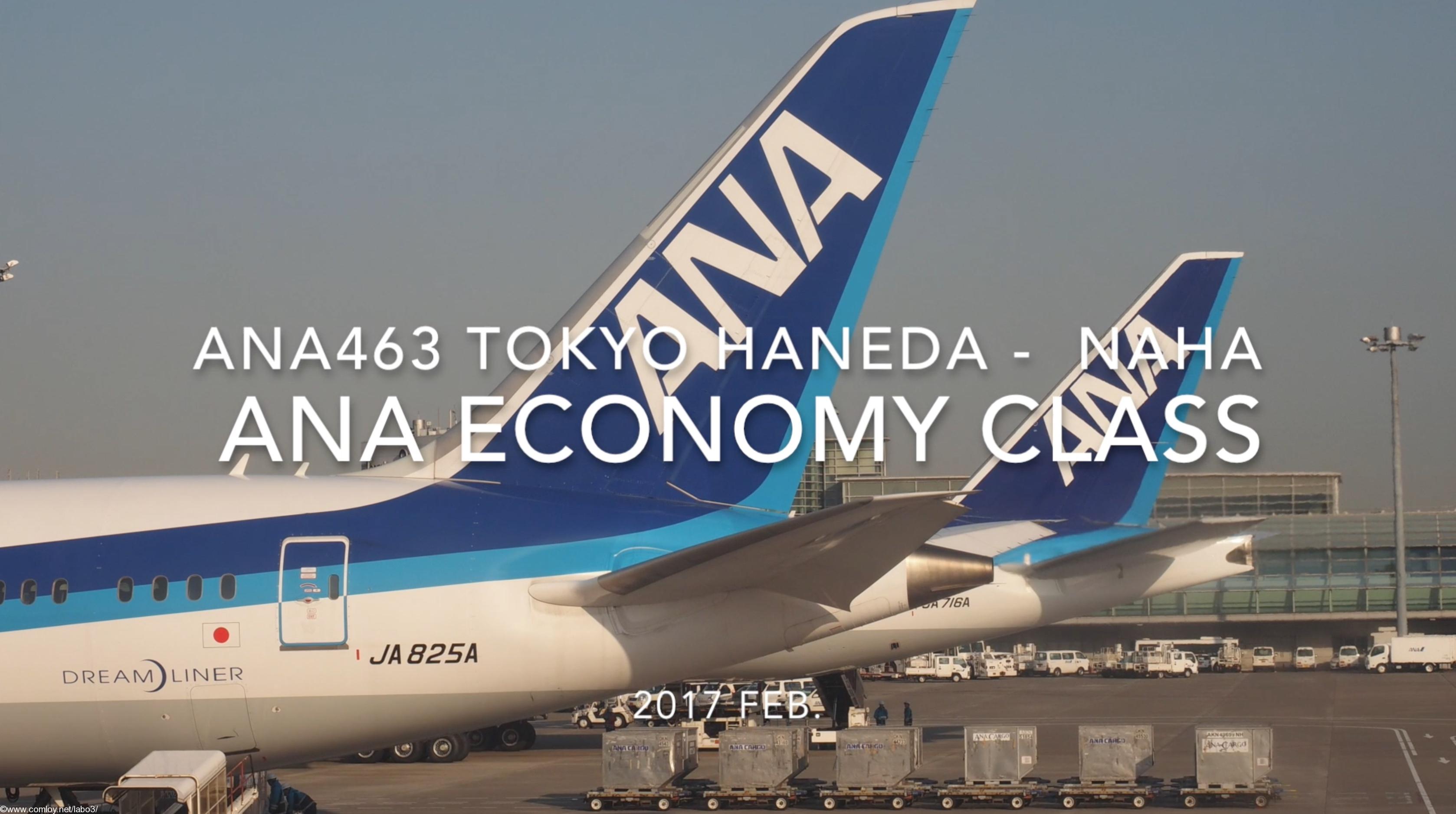 【Flight Report】 ANA463 TOKYO HANEDA - OKINAWA NAHA 2017・2 全日空ANA463搭乗記
