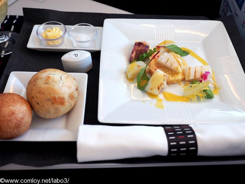 日本航空 JL37 羽田 - シンガポール ビジネスクラス機内食