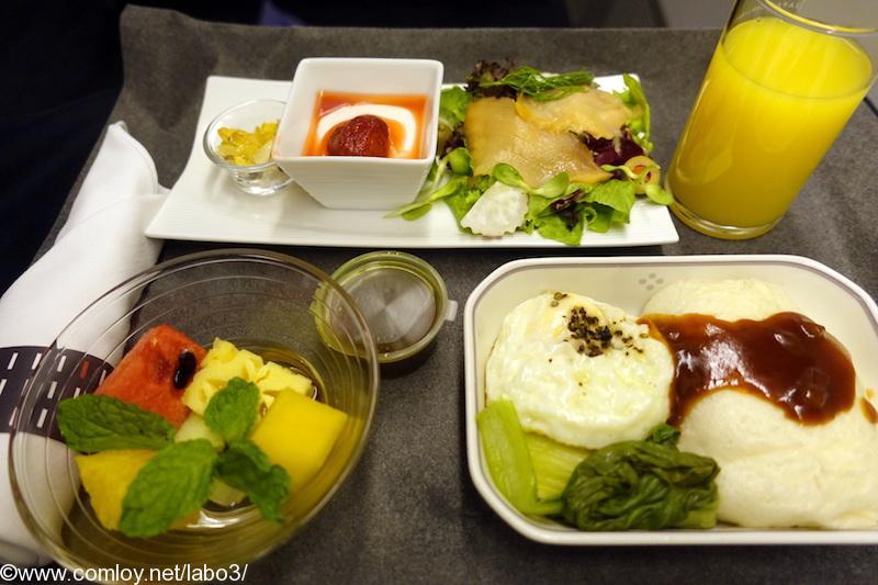 日本航空 JL34 バンコク ー 羽田 ビジネスクラス機内食 朝食