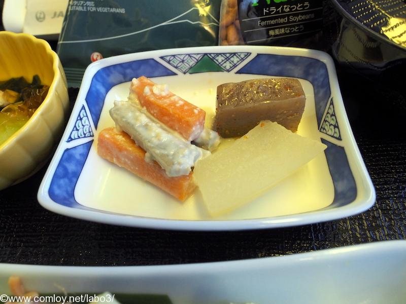 日本航空 JL98 台北（松山）ー羽田 ビジネスクラス機内食 口取 　冬瓜煮