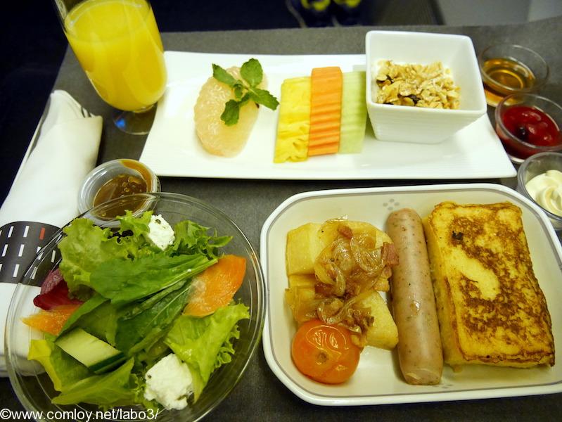 日本航空 JL34 バンコク - 羽田 ビジネスクラス機内食 朝食