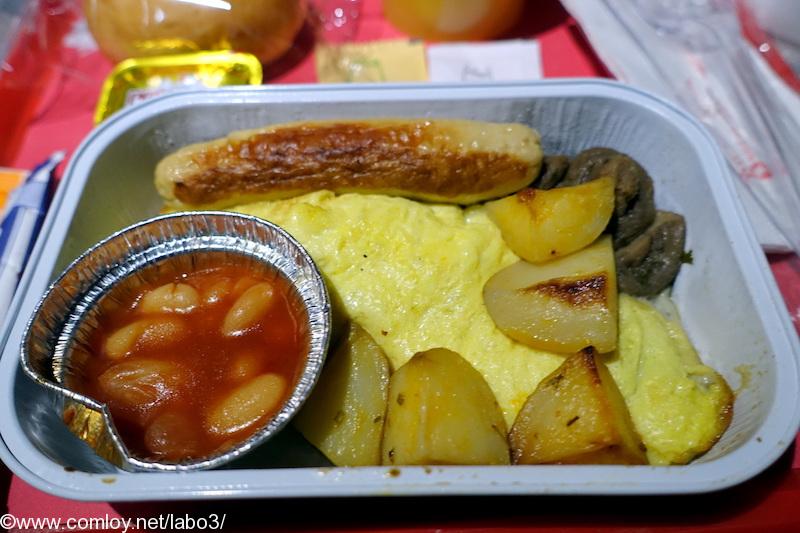 エアアジアX D7523 成田 - クアラルンプール プレミアムフラットベッドクラス機内食 BIG Breakfast