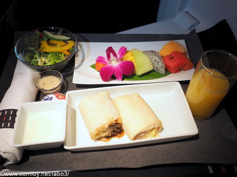 日本航空 JL34 羽田 - バンコク ビジネスクラス機内食 朝食