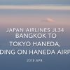 【機内から離着陸映像】2018 Apr JAL JL34 Bangkok to TOKYO HANEDA, Landing on Tokyo Haneda airport