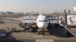 【Flight Report】 JAPAN AIRLINES JAL119 HANEDA TO ITAMI 2018 DEC 日本航空 羽田 - 伊丹 搭乗記