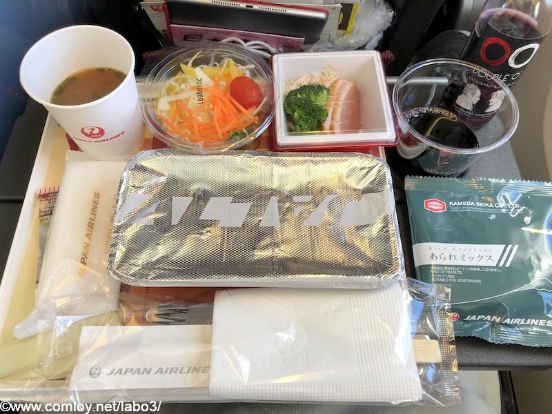 日本航空 JL29 羽田 - 香港 エコノミークラス　機内食