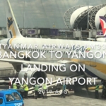 【機内から離着陸映像】2019 AUG Myanmar Airways 8M336 BANGKOK to YANGON, Landing on YANGON Airport