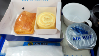 AIR KBZ K7831 ヤンゴン - バンコク　機内食