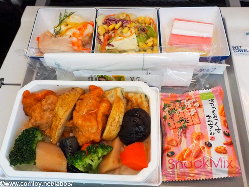 全日空 NH853 羽田 - 台北(松山)エコノミークラス機内食