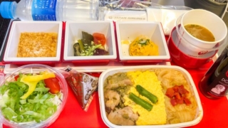 日本航空 JL006 羽田 - ニューヨーク プレミアムエコノミークラス機内食