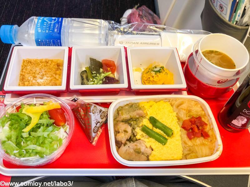 日本航空 JL006 羽田 - ニューヨーク プレミアムエコノミークラス機内食