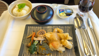 マレーシア航空 MH89 成田 - クアラルンプール ビジネスクラス機内食