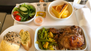 マレーシア航空 MH780 クアラルンプール - バンコクビジネスクラス機内食