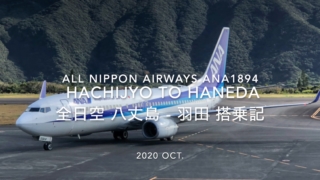 【Flight Report】2020 Oct All Nippon Airways ANA1894 HACHIJYO TO HANEDA 全日空 八丈島 - 羽田 搭乗記