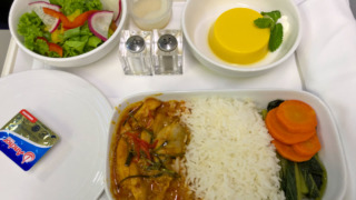 マレーシア航空 MH783 バンコク - クアラルンプール ビジネスクラス 機内食