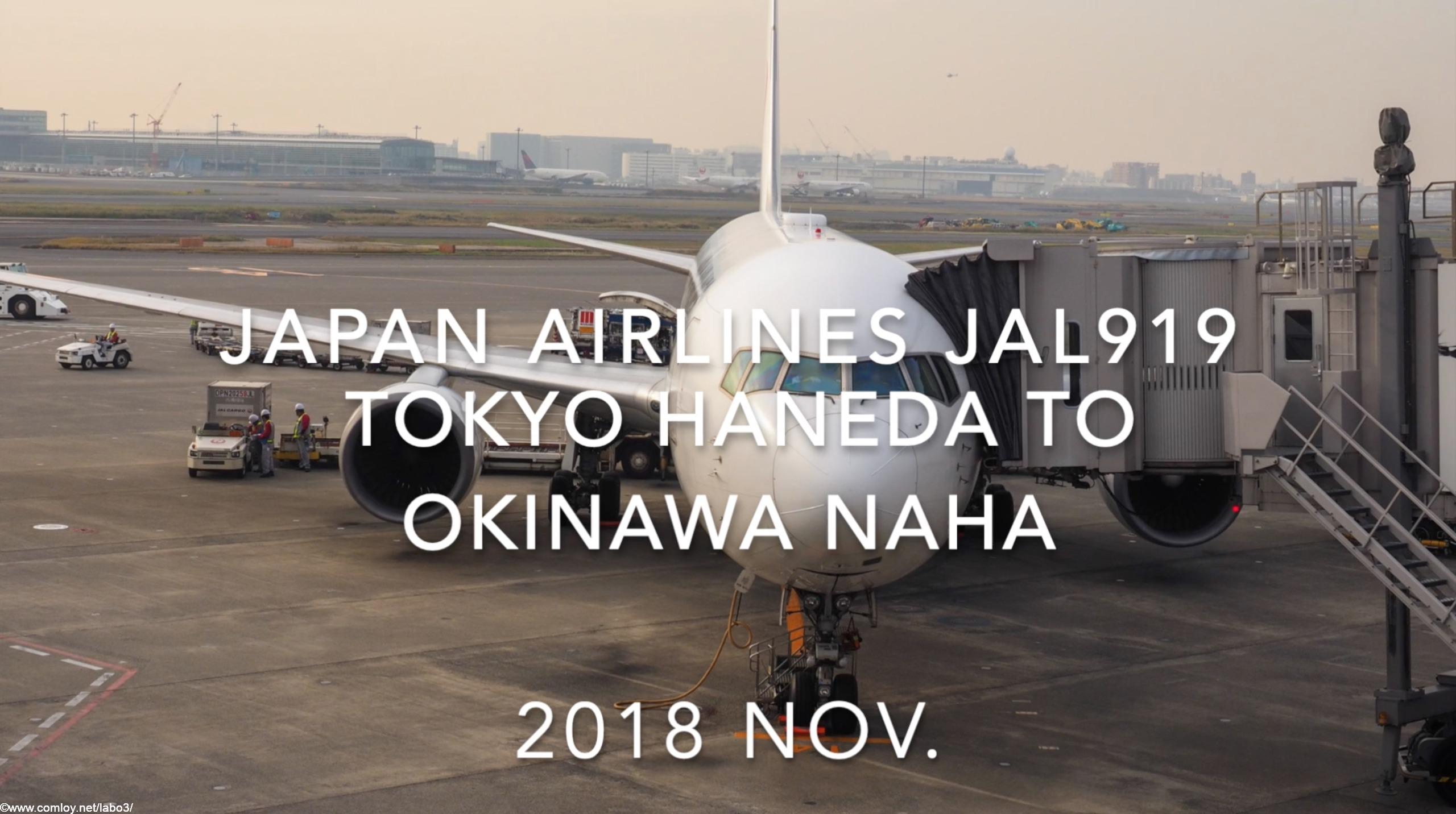【Flight Report】Japan Airlines JAL919 TOKYO HANEDA to OKINAWA NAHA 2018 NOV 日本航空 羽田 - 那覇 搭乗記