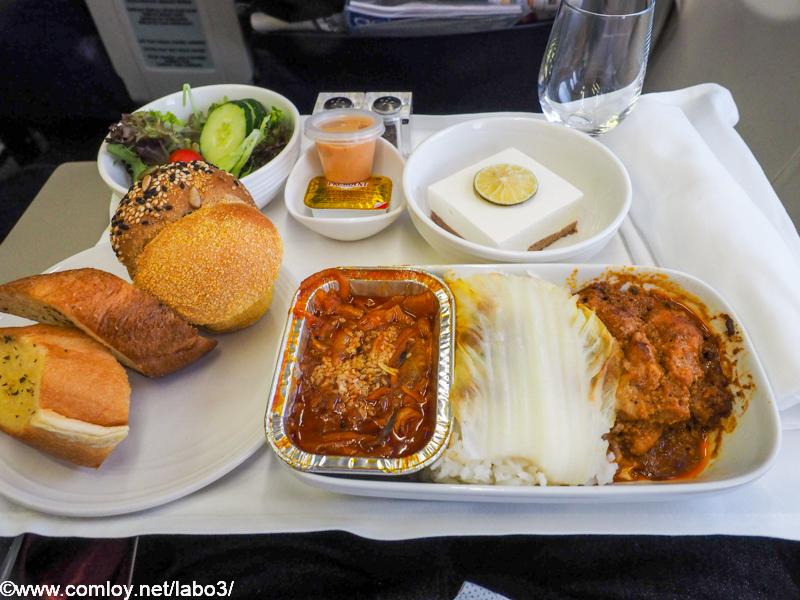 マレーシア航空 MH780 クアラルンプール - バンコク ビジネスクラス 機内食