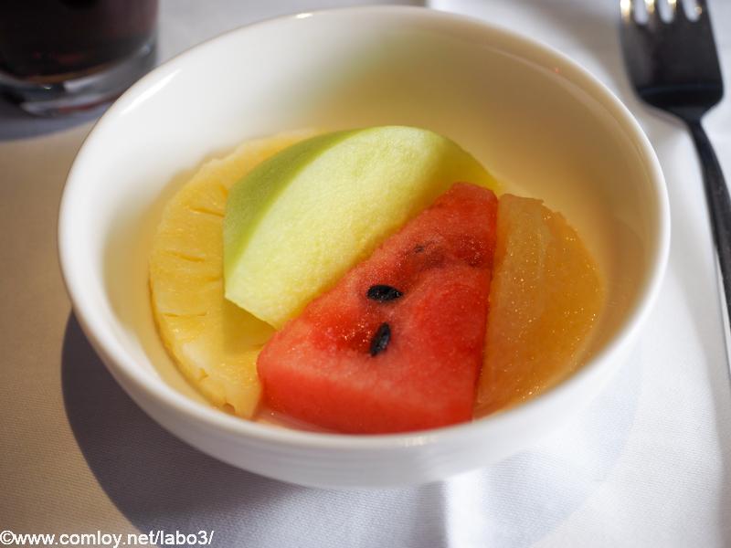 マレーシア航空 MH89 成田 - クアラルンプール ビジネスクラス機内食 Seasonal Fruit