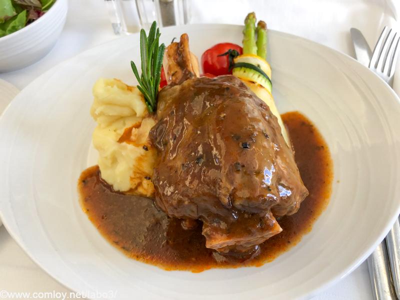 マレーシア航空 MH70 クアラルンプール - 成田 ビジネスクラス機内食 (Chef-on-Call) Braised Lamb Shank