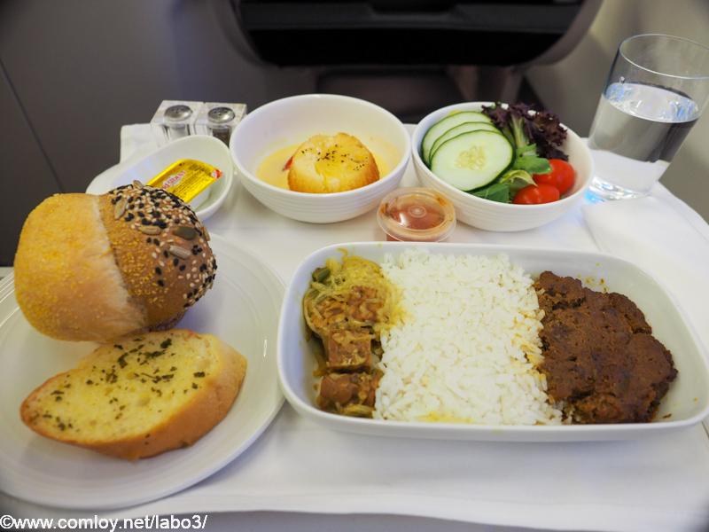 マレーシア航空 MH780 クアラルンプール - バンコク ビジネスクラス 機内食