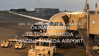 【機内から離着陸映像 4K】2021 Dec All Nippon Airways ANA474 OKINAWA NAHA to TOKYO HANEDA Landing HANEDA Airport
