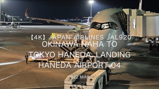 【機内から離着陸映像 4K】2022 Mar JAPAN AIRLINES JAL920 OKINAWA NAHA to TOKYO HANEDA, Landing HANEDA Airport 04