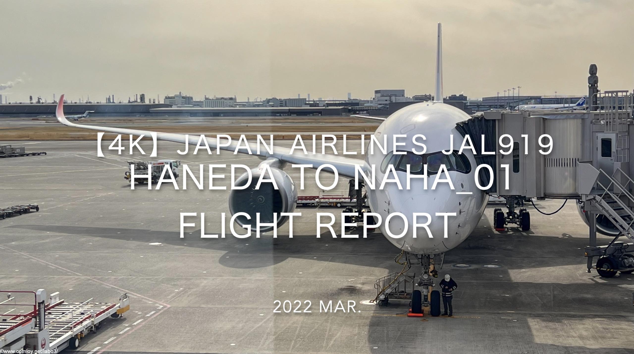 【Flight Report 4K】2022 Mar JAPAN AIRLINES JAL919 HANEDA to NAHA 日本航空 羽田 - 那覇 搭乗記_01