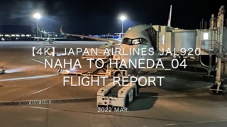 【Flight Report 4K】2022 Mar JAPAN AIRLINES JAL920 NAHA to HANEDA 日本航空 那覇 - 羽田 搭乗記_04