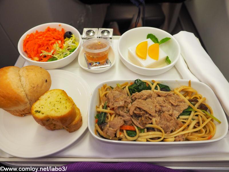 マレーシア航空 MH783 バンコク - クアラルンプール ビジネスクラス 機内食