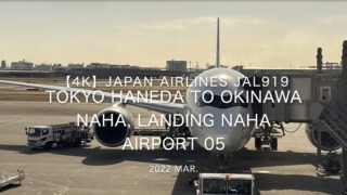 【機内から離着陸映像 4K】2022 Mar JAPAN AIRLINES JAL919 TOKYO HANEDA to OKINAWA NAHA, Landing NAHA Airport 05