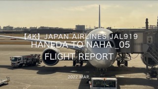 【Flight Report 4K】2022 Mar JAPAN AIRLINES JAL919 HANEDA to NAHA 日本航空 羽田 - 那覇 搭乗記_05