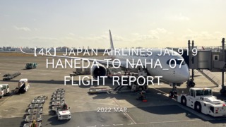 【Flight Report 4K】2022 Mar JAPAN AIRLINES JAL919 HANEDA to NAHA 日本航空 羽田 - 那覇 搭乗記_07