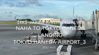 【機内から離着陸映像 4K】2022 Aug Japan AIRLINES JAL900 OKINAWA NAHA to TOKYO HANEDA LANDING TOKYO HANEDA Airport_3