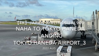 【機内から離着陸映像 4K】2022 Aug Japan AIRLINES JAL900 OKINAWA NAHA to TOKYO HANEDA LANDING TOKYO HANEDA Airport_3