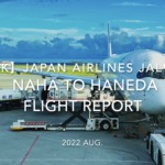 【Flight Report 4K】2022 Aug JAPAN AIRLINES JAL900 NAHA to HANEDA 日本航空 那覇 - 羽田 搭乗記