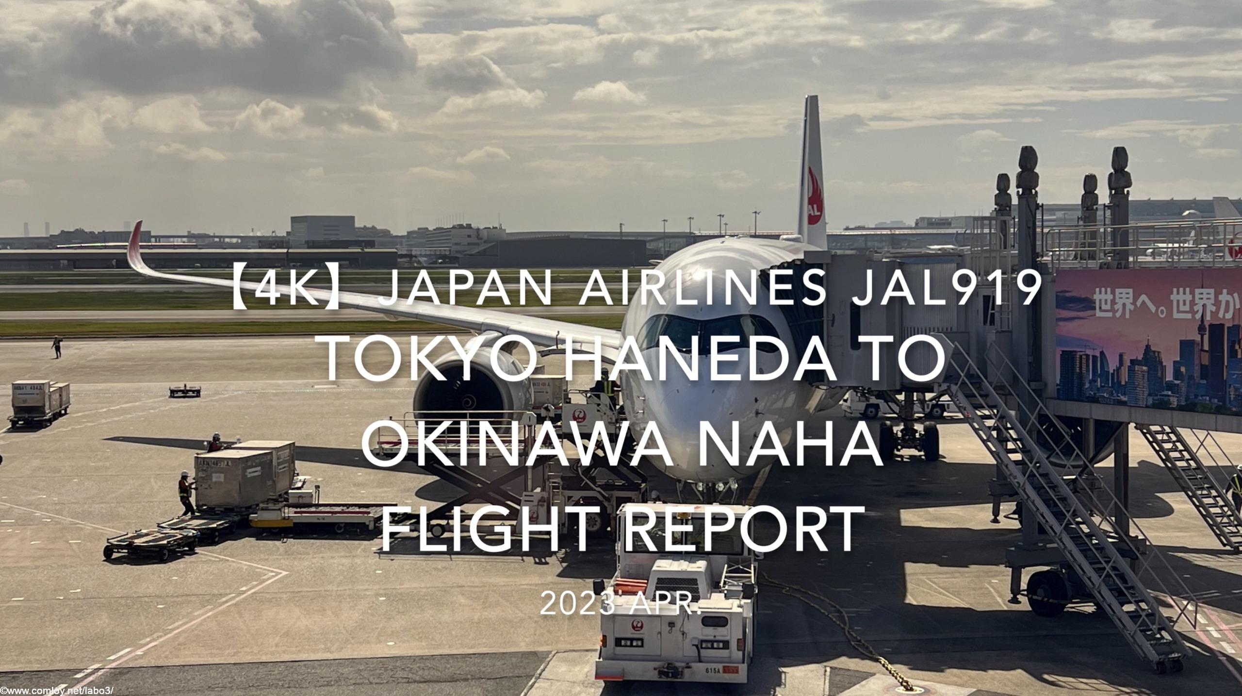 【Flight Report 4K】2023 Apr JAPAN AIRLINES JAL919 TOKYO HANEDA to OKINAWA NAHA 日本航空 羽田 那覇 搭乗記
