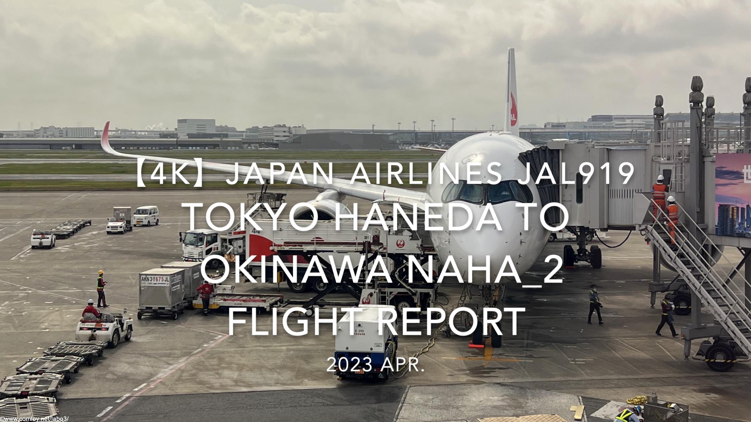 【Flight Report 4K】2023 Apr JAPAN AIRLINES JAL919 TOKYO HANEDA to OKINAWA NAHA_2 日本航空 羽田 那覇 搭乗記