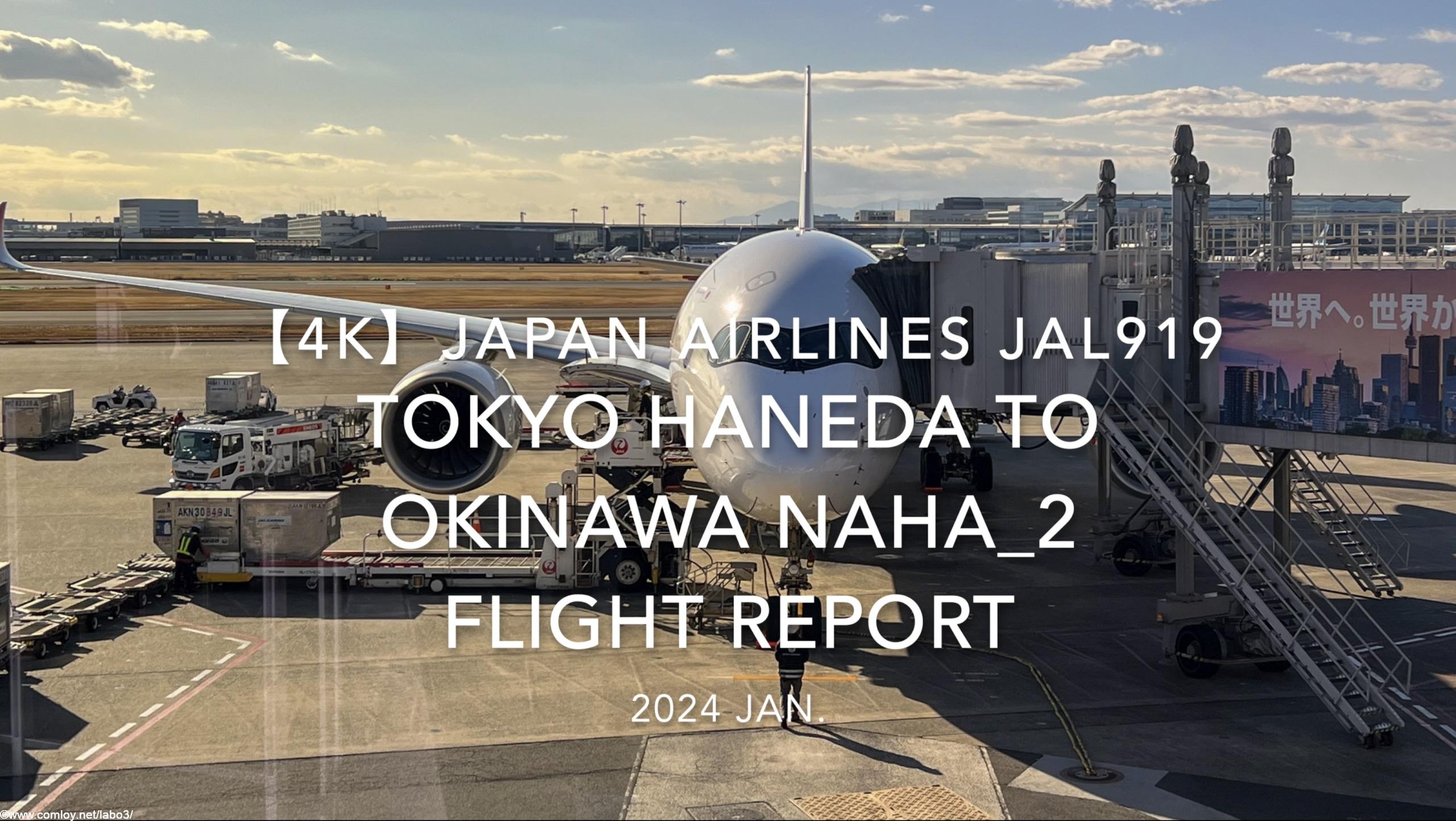 【Flight Report 4K】2024 JAN JAPAN AIRLINES JAL919 TOKYO HANEDA to OKINAWA NAHA_2 日本航空 羽田 to 那覇 搭乗記