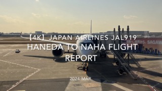 【Flight Report 4K】2024 Mar JAPAN AIRLINES JAL919 HANEDA to NAHA 日本航空 羽田 - 那覇 搭乗記