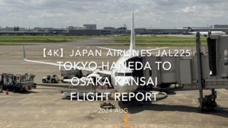 【Flight Report 4K】2024 AUG JAPAN AIRLINES JAL225 TOKYO HANEDA to OSAKA KANSAI 日本航空 羽田 - 関西 搭乗記
