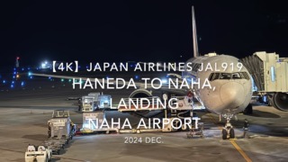 【機内から離着陸映像 4K】2024 DEC JAPAN AIRLINES JAL919 TOKYO HANEDA to OKINAWA NAHA, LANDING NAHA Airport