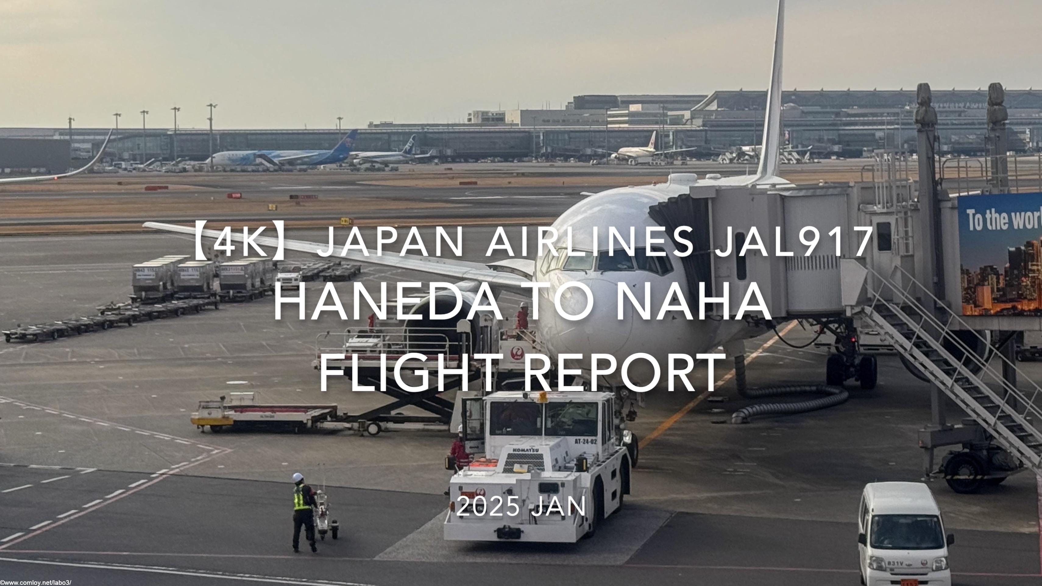 【Flight Report 4K】2025 JAN JAPAN AIRLINES JAL917 TOKYO HANEDA to OKINAWA NAHA 日本航空 羽田 - 那覇 搭乗記