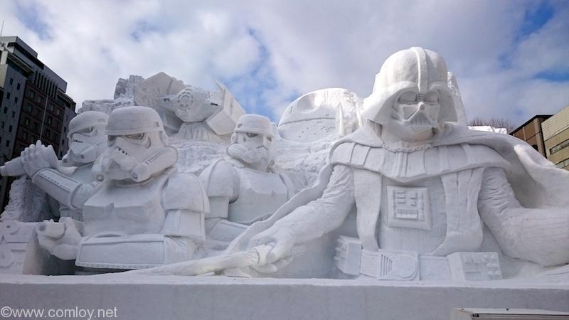 SAPPORO SNOW FESTIVAL 2015 Star Wars snow statue