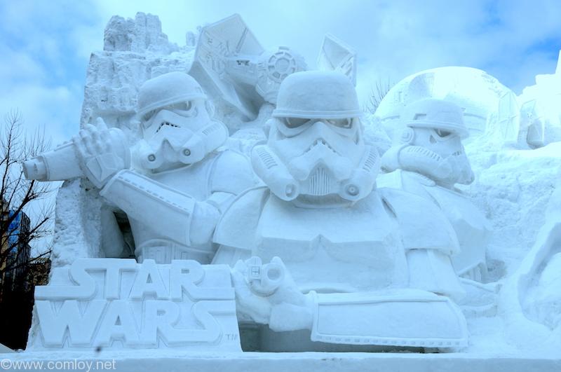 SAPPORO SNOW FESTIVAL 2015 Star Wars snow statue