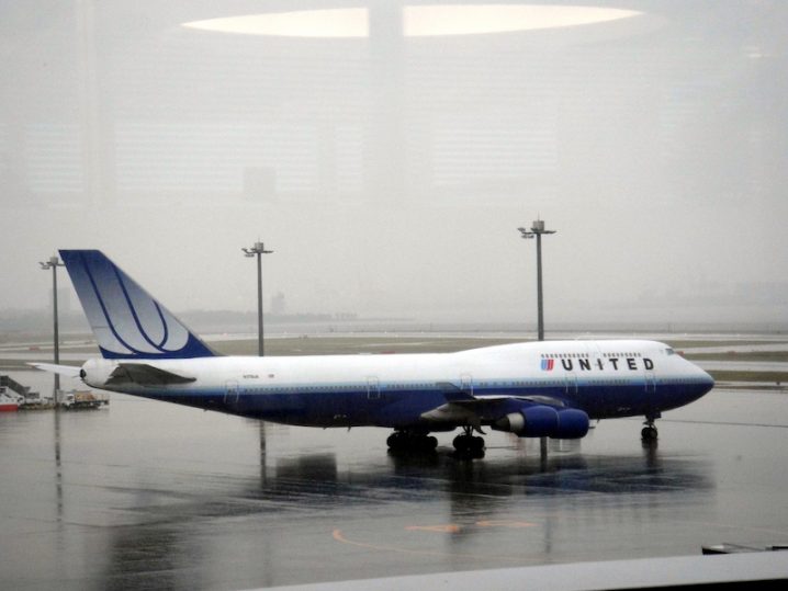 なぜかユナイテッド機が羽田空港に!